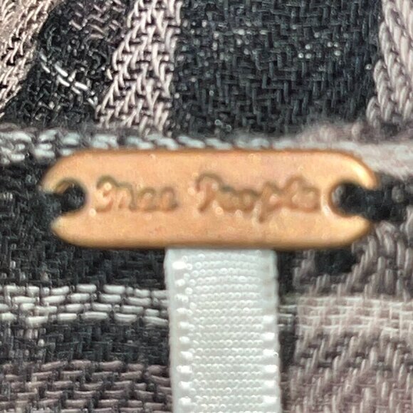 FREE PEOPLE Falling Stars Oversized Babydoll Plaid Mini Dress w/Tie Wrists - XS - Picture 13 of 16